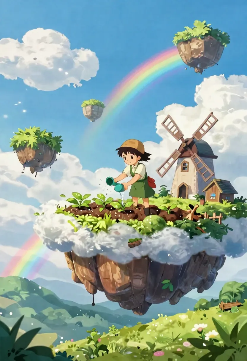 田园治愈题材原创企划封面插画